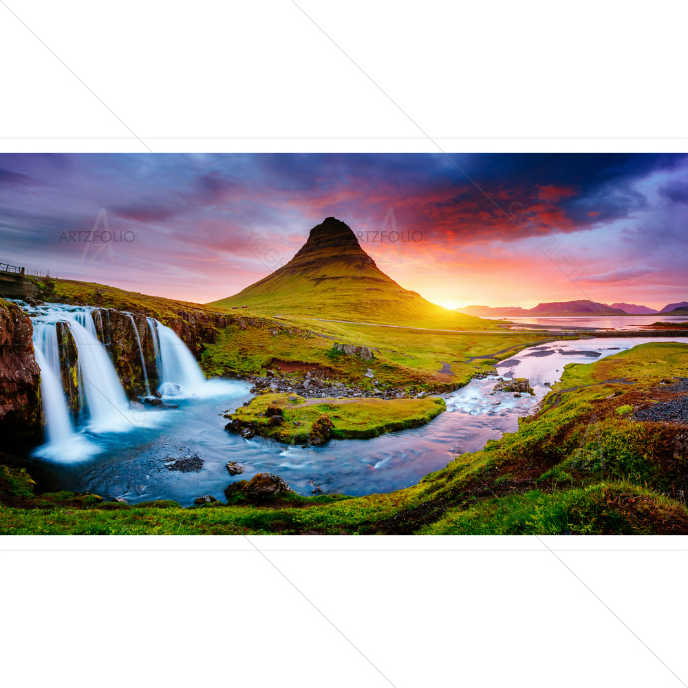 Kirkjufell Volcano, Iceland, Europe — custom-size art design 5011779
