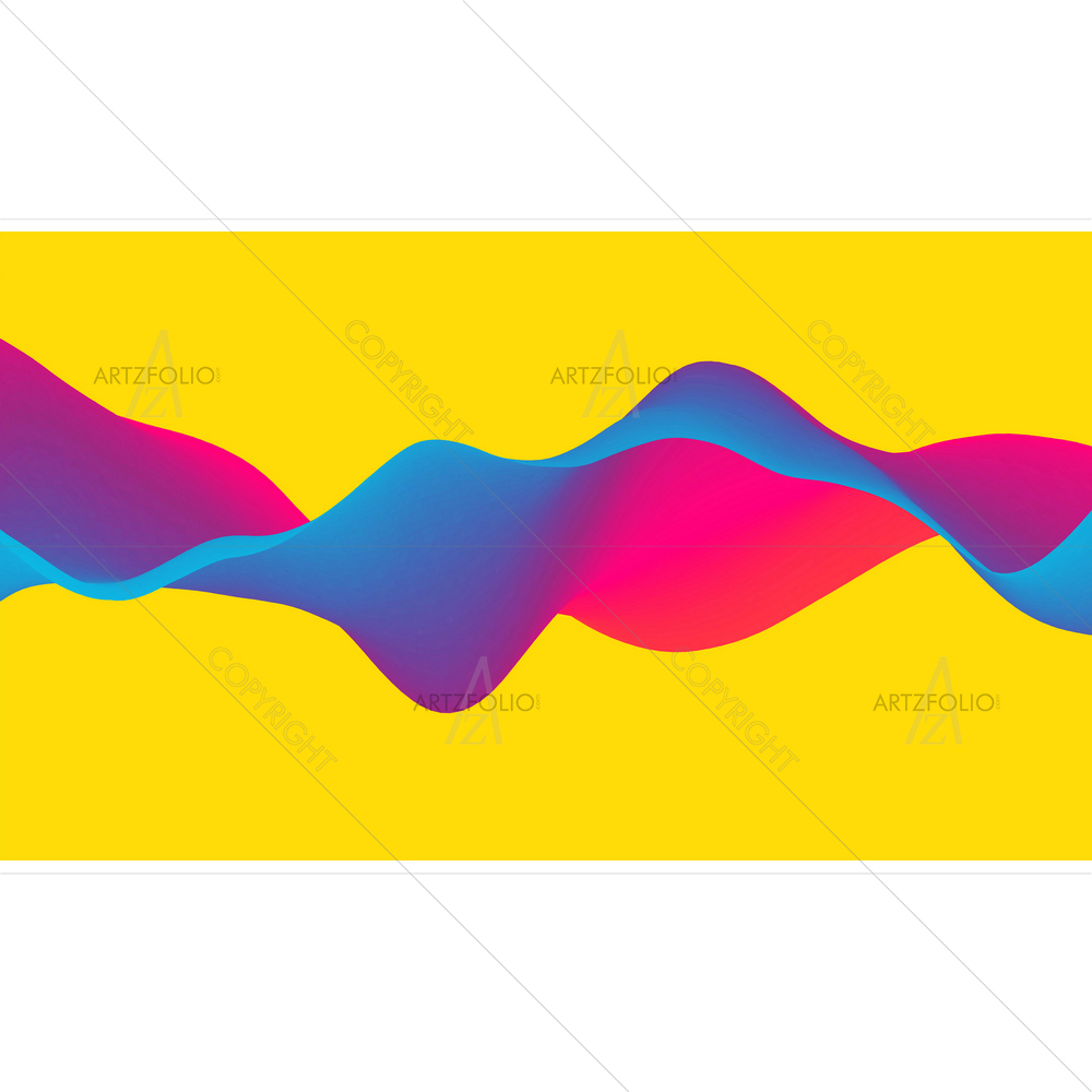 3D Abstract Wave D1 — custom-size art design 5011783