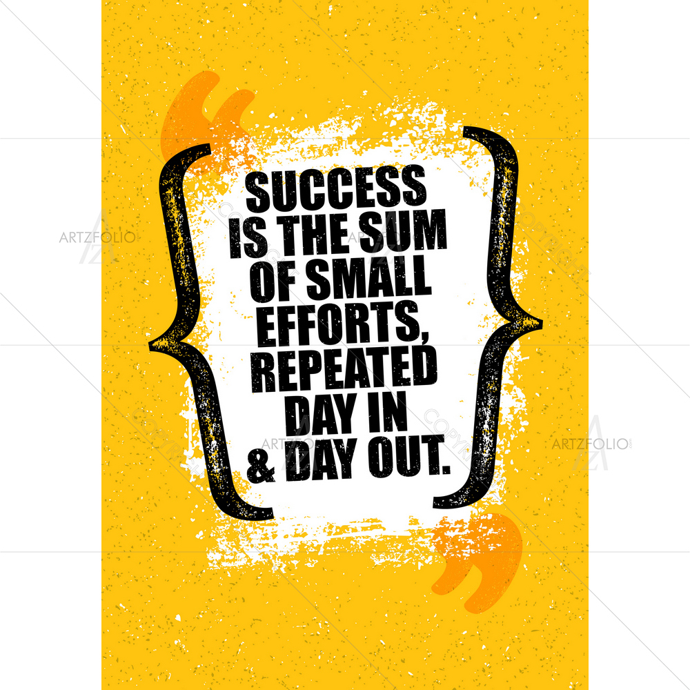 Success Motivational Quote — Abstract custom art by ArtzFolio
