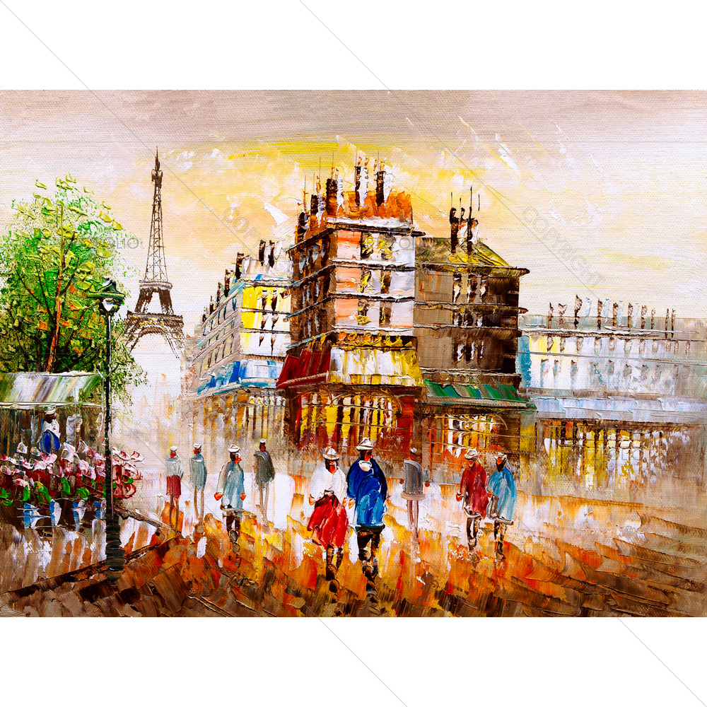 Street View of Paris, Italy D14 — Abstract custom art by ArtzFolio