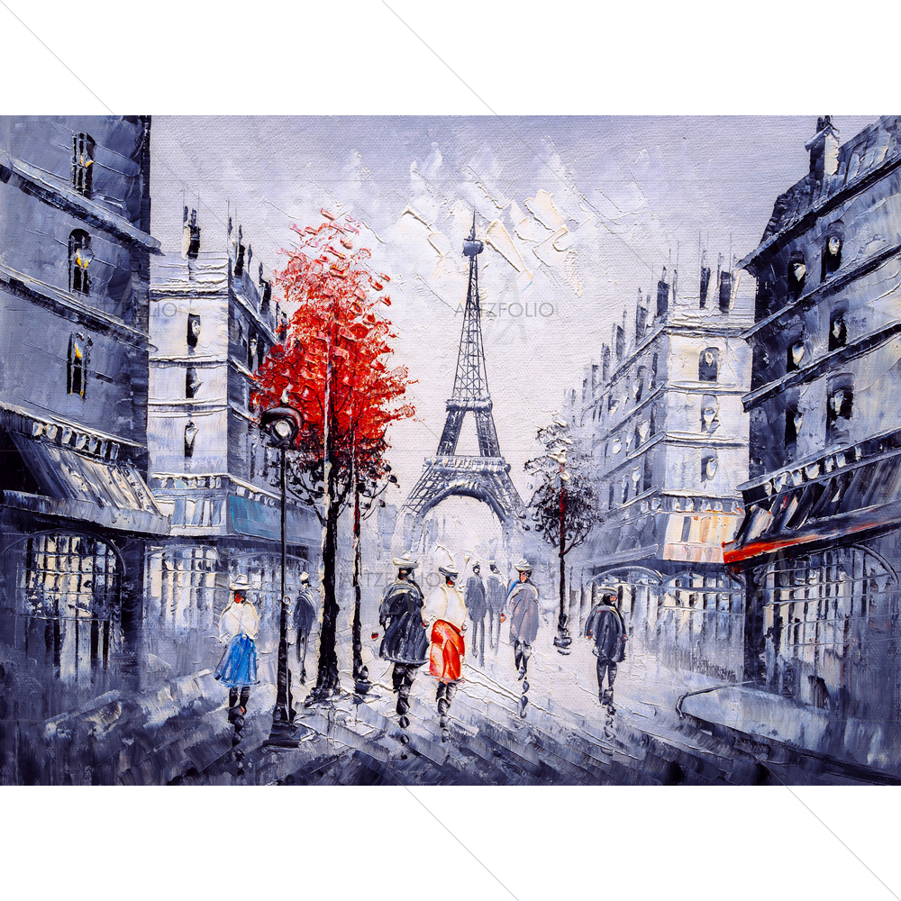 Street View of Paris, Italy D15 — Abstract custom art by ArtzFolio