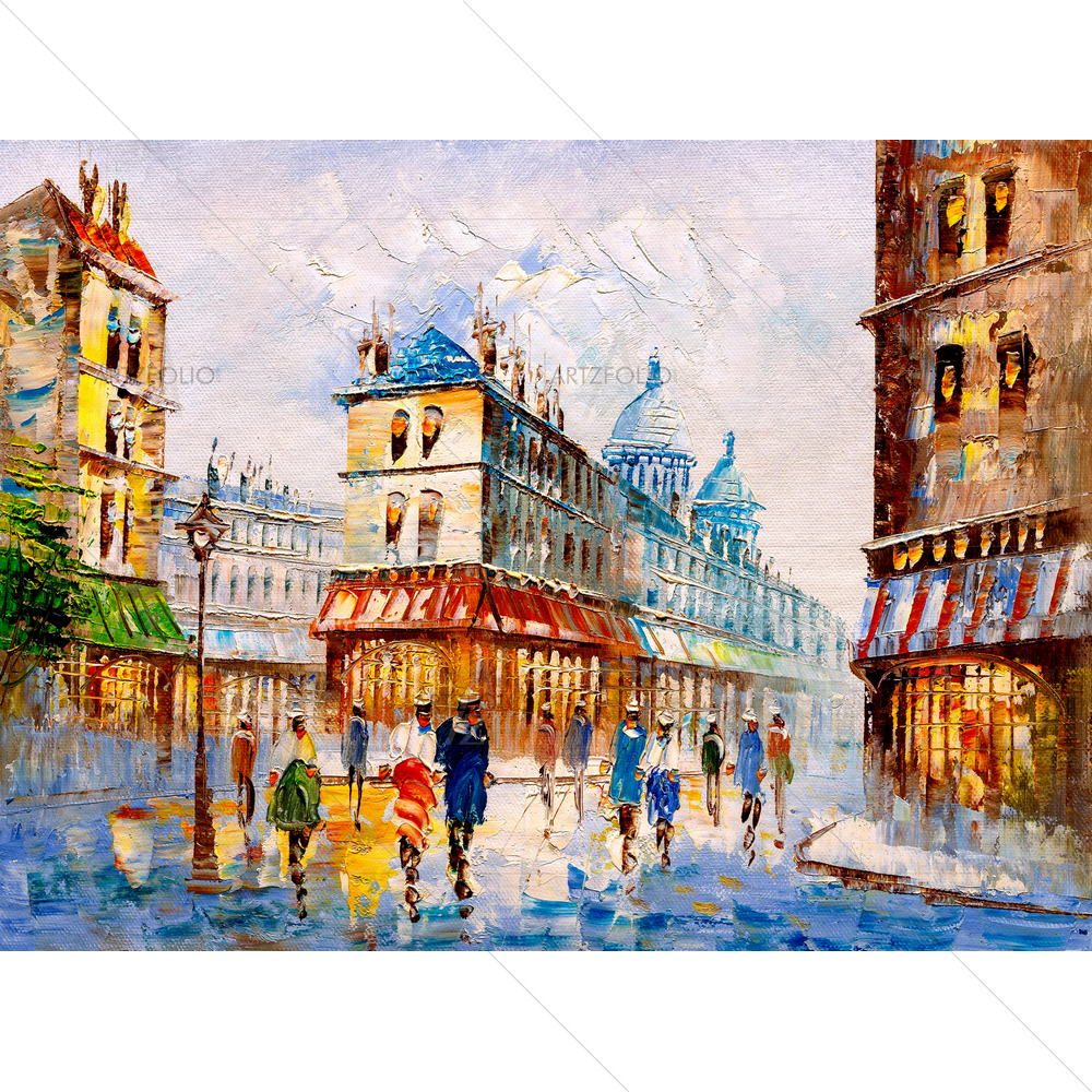 Street View of Paris, Italy D16 — Abstract custom art by ArtzFolio