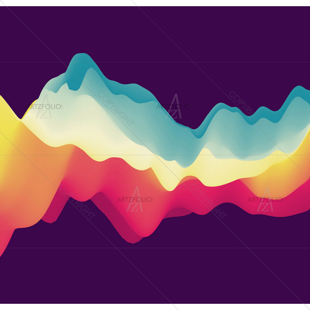3D Abstract Wave D2 — custom-size art design 5011795