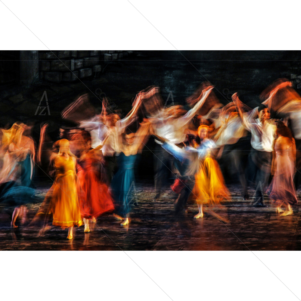 Long Exposed Colorful Dancers — custom-size art design 5011799