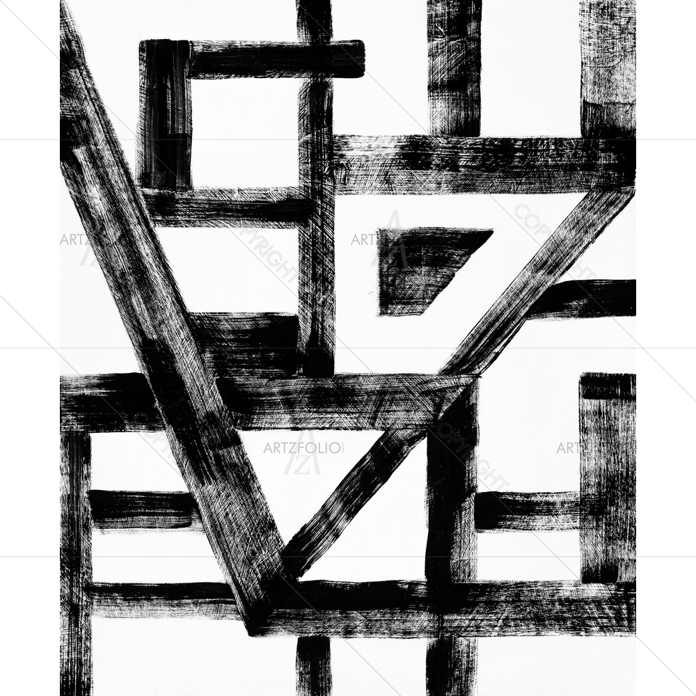 Monochrome Grunge Art — Abstract custom art by ArtzFolio