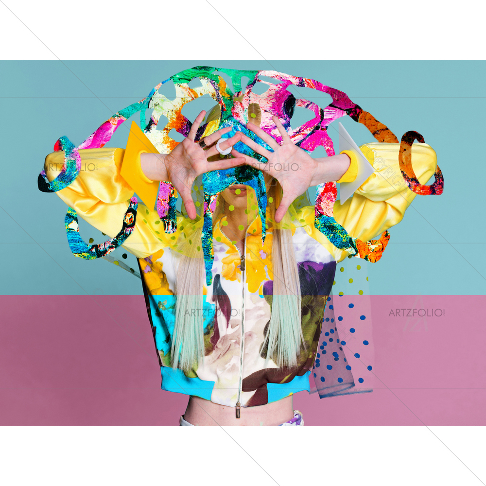 Model Fashion Portrait — Botanical custom art by ArtzFolio