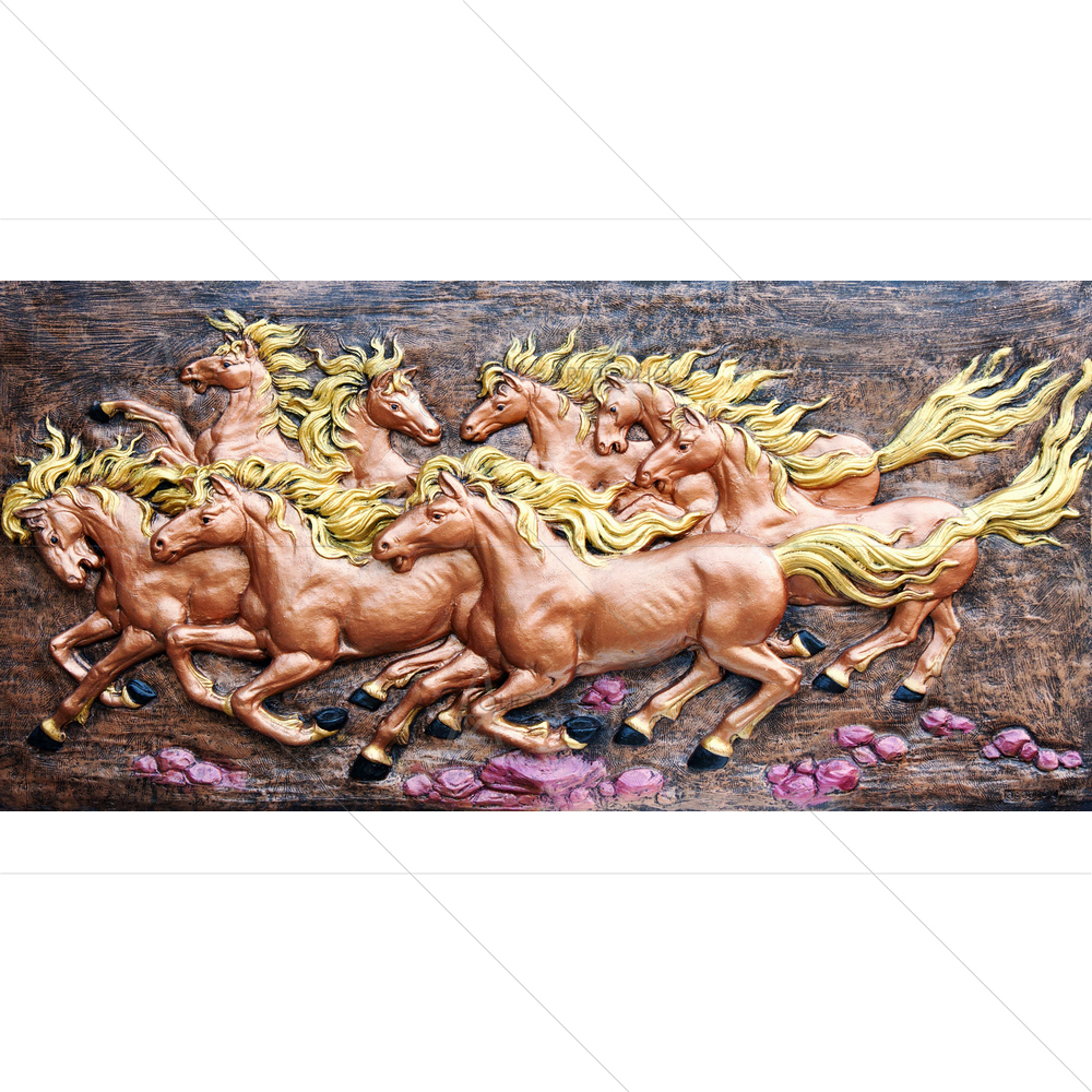 Thai Clay Golden Horses — Culture custom art by ArtzFolio
