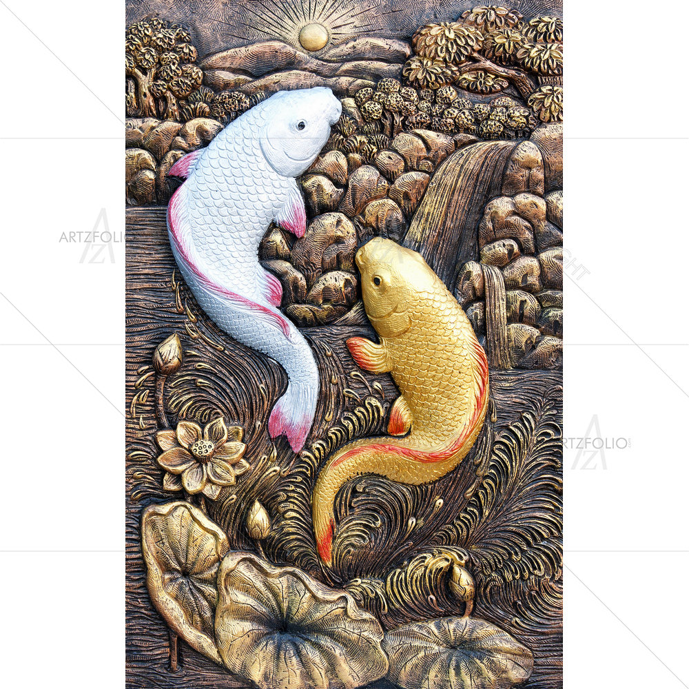 Thai Clay Fishes Portrait — Business custom art by ArtzFolio