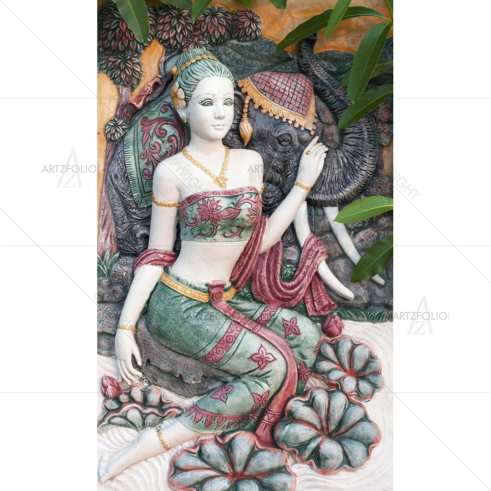 Thai Clay Woman — custom-size art design 5011813