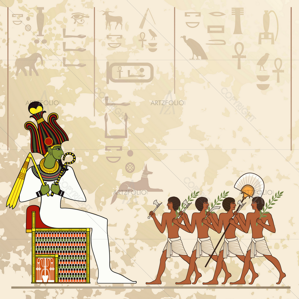 Egyptian Hieroglyph and Symbol D2 — African custom art by ArtzFolio