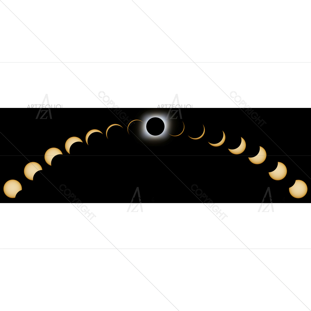 Total Solar Eclipse D1 — custom-size art design 5011844