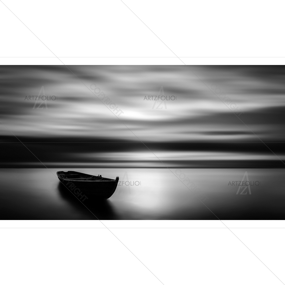 Boat At Sunset Image — custom-size art design 5011862