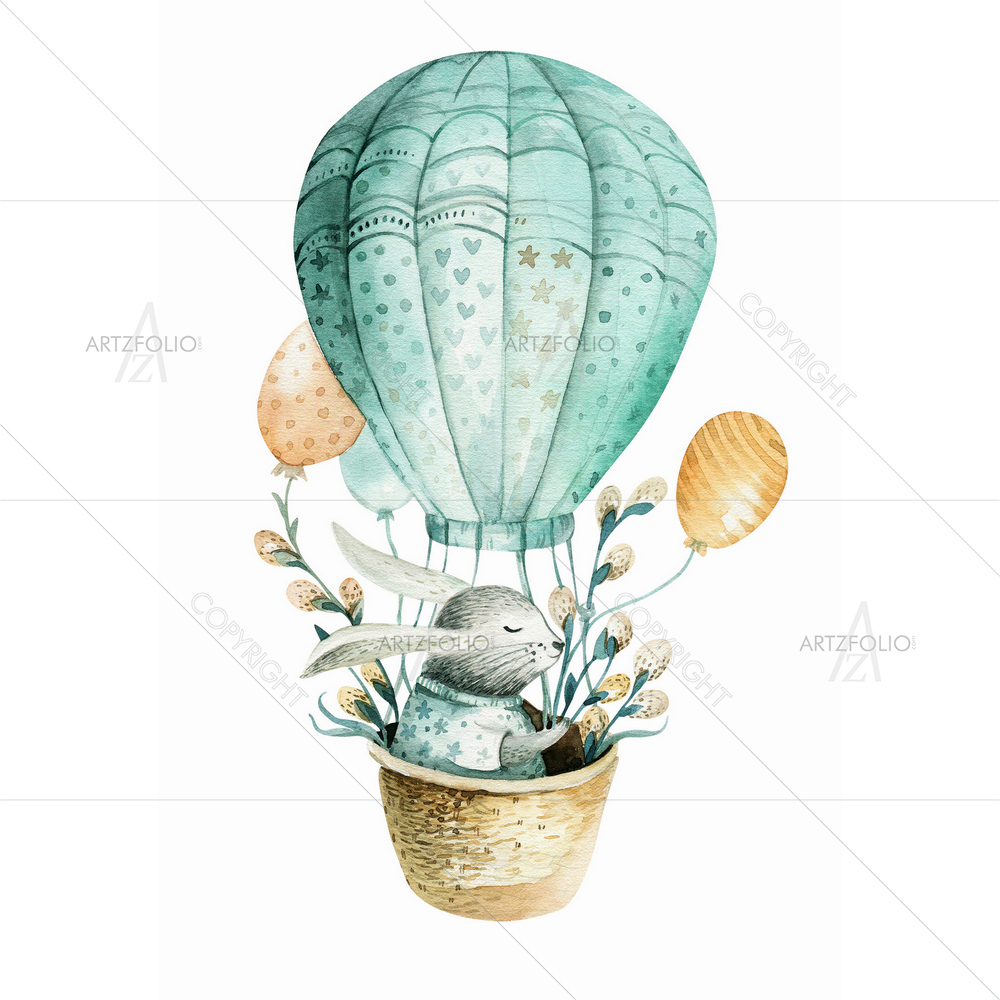 Baby Rabbit — Kids & Nursery custom art by ArtzFolio