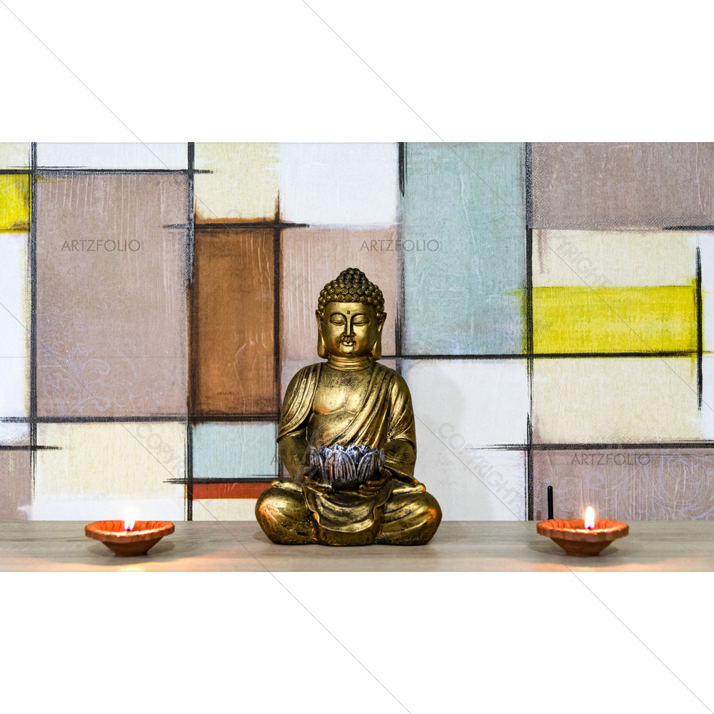 Golden Lord Buddha D7 — Devotional custom art by ArtzFolio