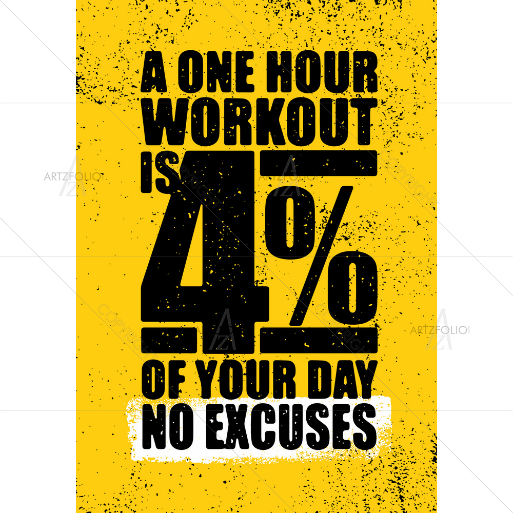 Workout Gym Motivational Quote — custom-size art design 5011875