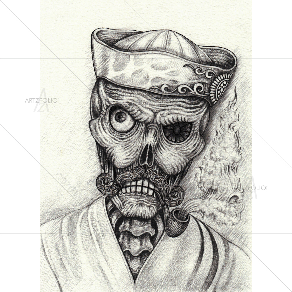 Old Men Skull Day of Dead — custom-size art design 5011878