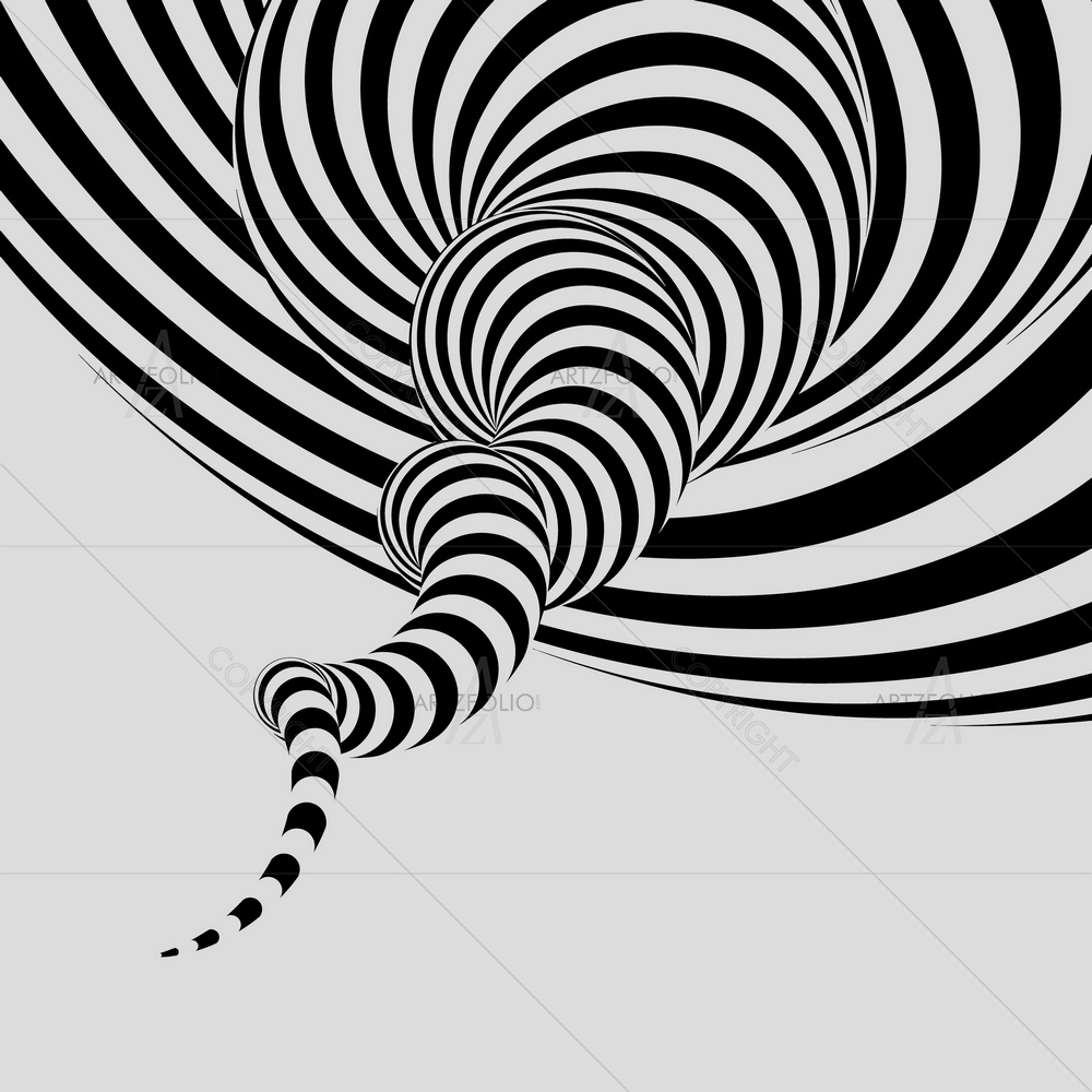 3D Abstract Geometric Tunnel D2 — Abstract custom art by ArtzFolio