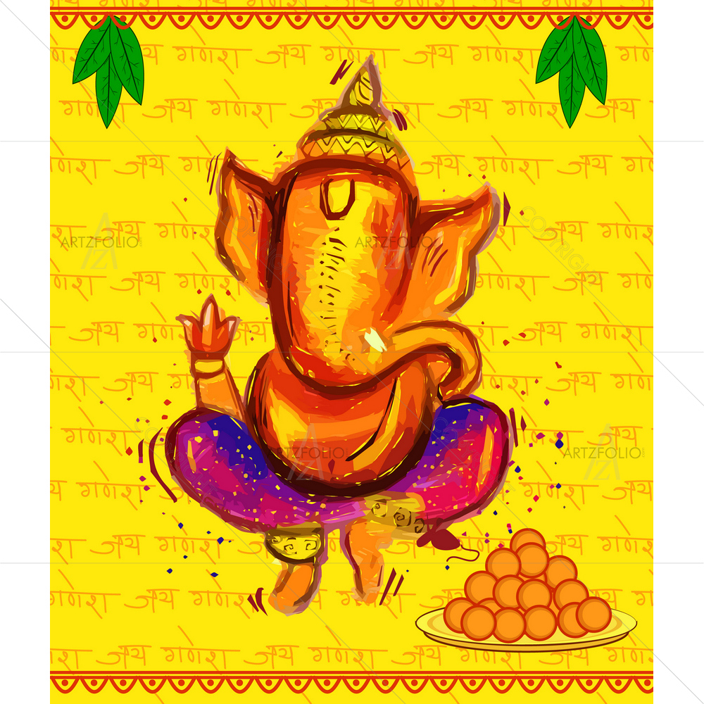 Hindu God Ganesha D20 — custom-size art design 5011900