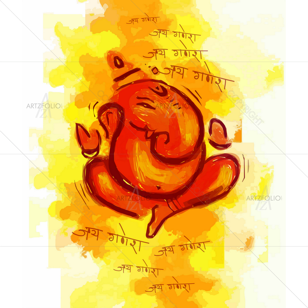 Hindu God Ganesha D22 — custom-size art design 5011902