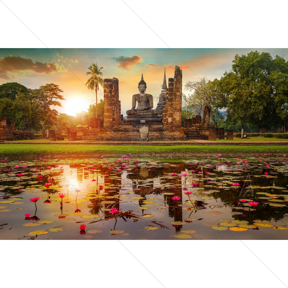 Wat Mahathat Temple — custom-size art design 5011905
