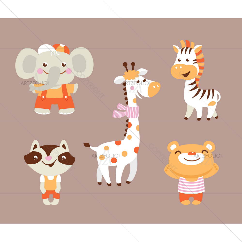 Cartoon Zoo — custom-size art design 5011931