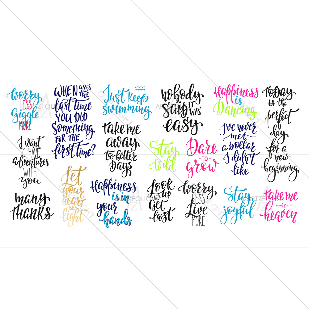 Inspirational Sign Set D2 — Calligraphy custom art by ArtzFolio