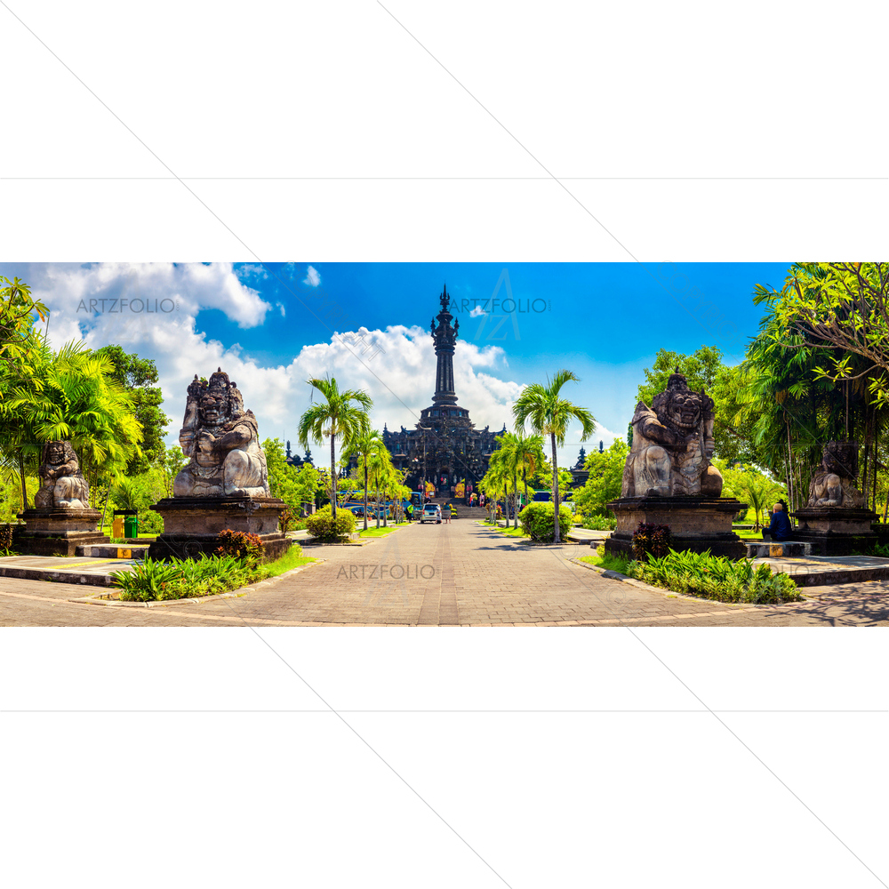 Hindu Temple in Denpasar, Bali, Indonesia — Devotional custom art by ArtzFolio