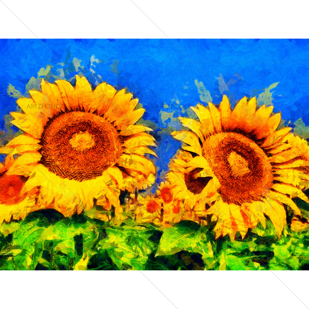 Sunflowers D4 — Botanical custom art by ArtzFolio
