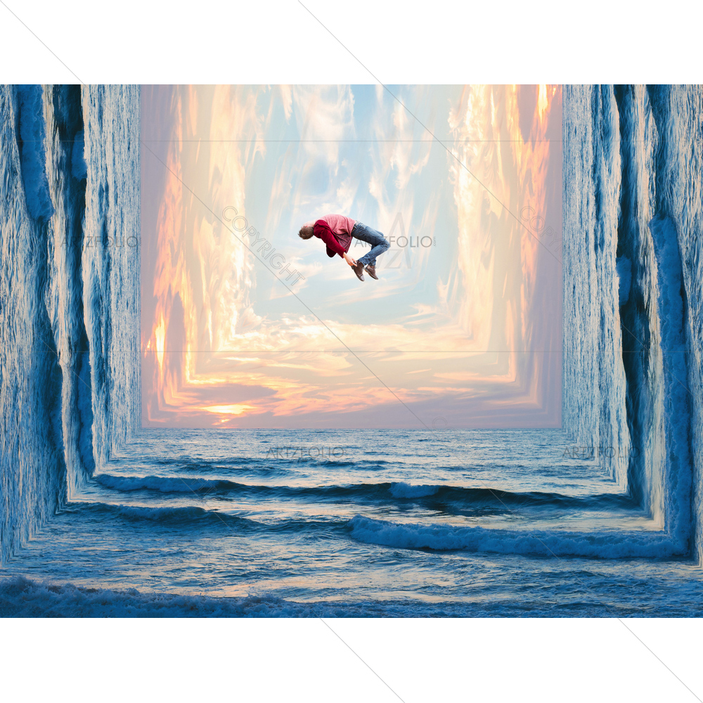 Relaxation & Levitation in Nature — Devotional custom art by ArtzFolio