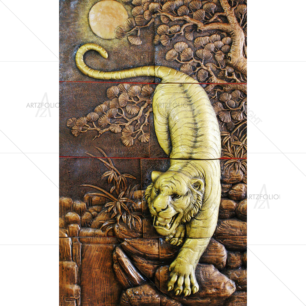 Thai Lion Sculpture Style D1 — Culture custom art by ArtzFolio