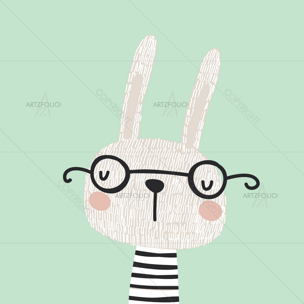 Cartoon Bunny D2 — African custom art by ArtzFolio