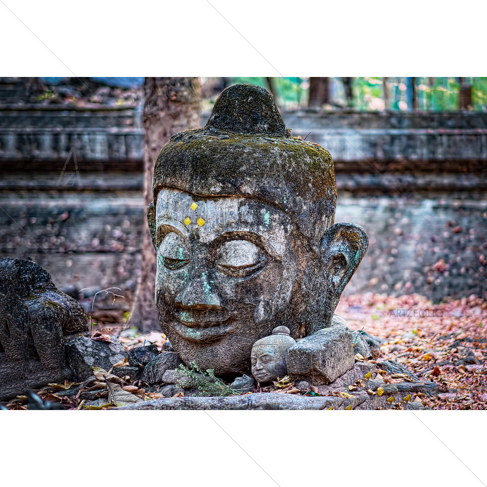 Lord Buddha Portrait D15 — Devotional custom art by ArtzFolio