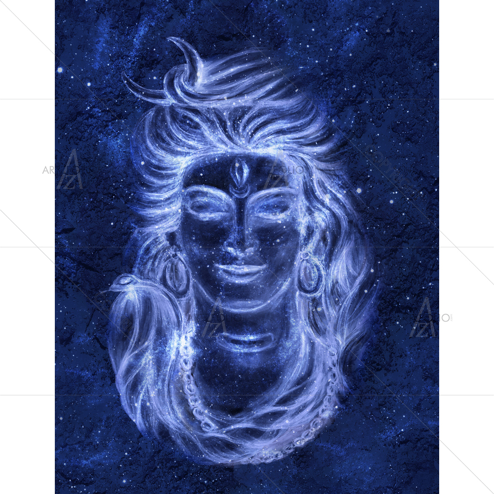Hindu God Shiva D10 — Devotional custom art by ArtzFolio