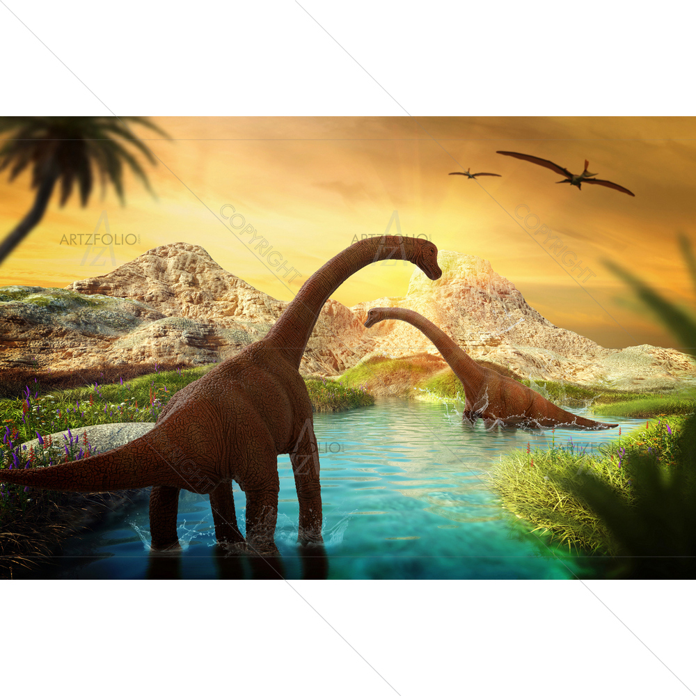 3D Fantasy Dinosaur — custom-size art design 5011979