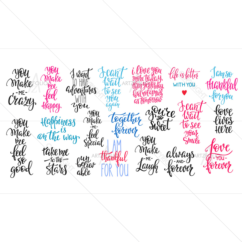 Romantic Calligraphic Signs — custom-size art design 5011990