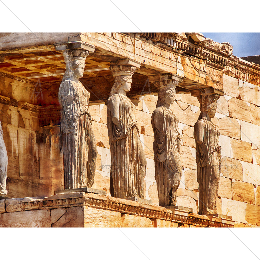 Caryatids Statues on Acropolis Hill, Greece — custom-size art design 5011998