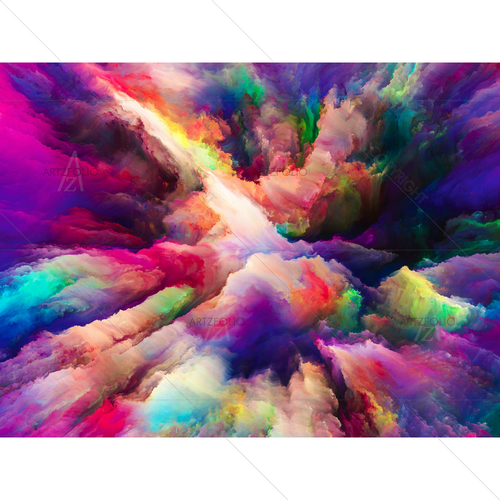Abstract Fractal Color Explosion D5 — custom-size art design 5011999