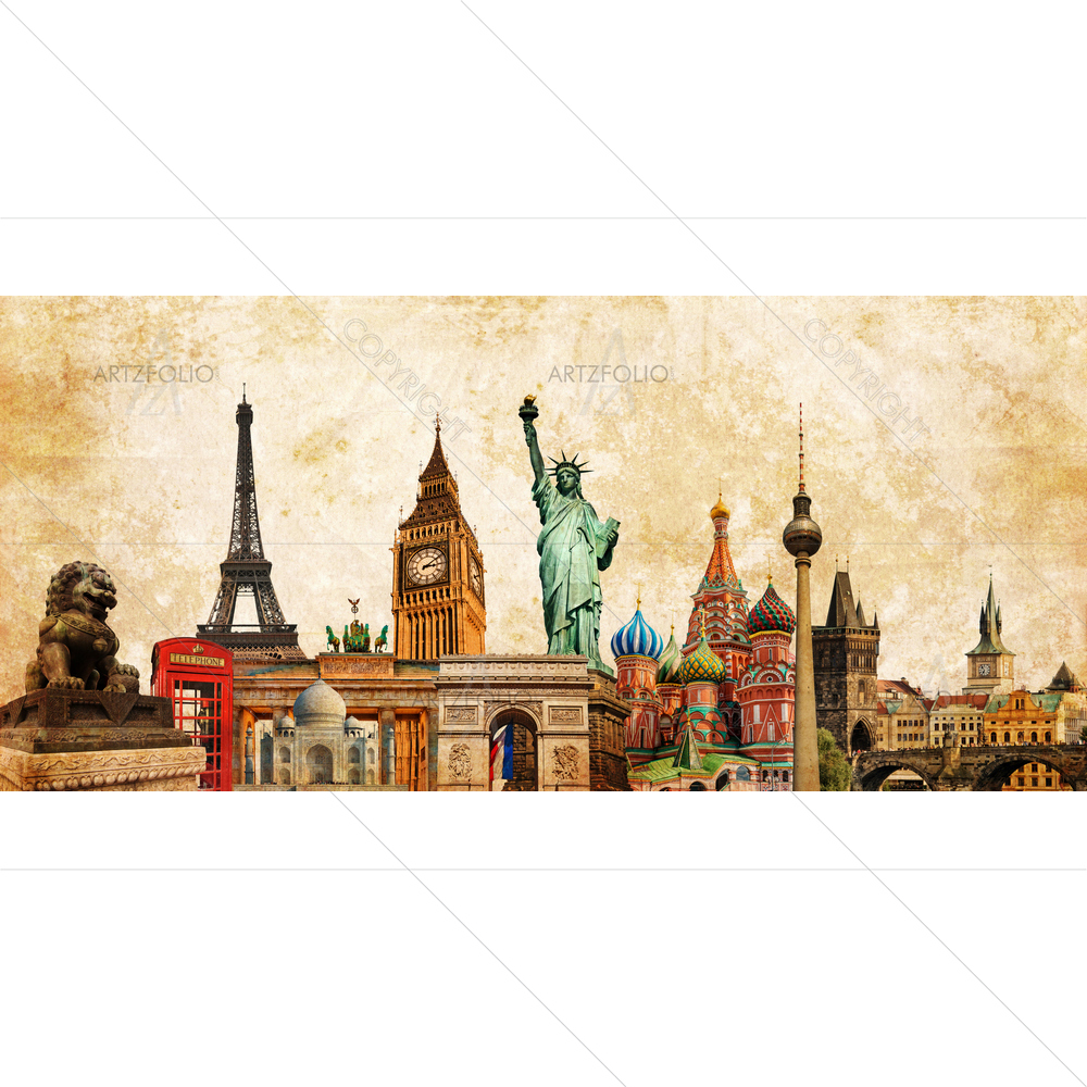 World Famous Landmarks D2 — Devotional custom art by ArtzFolio