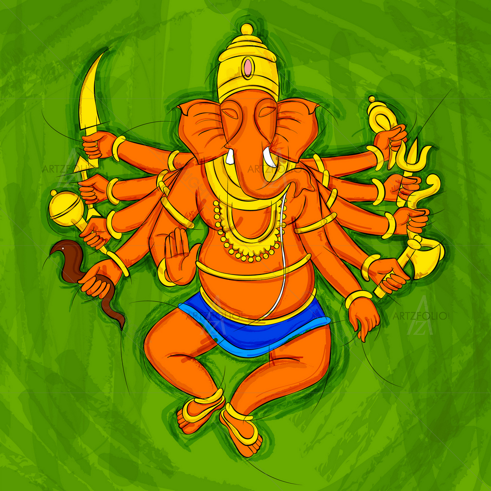 Hindu God Ganesha D23 — custom-size art design 5012027