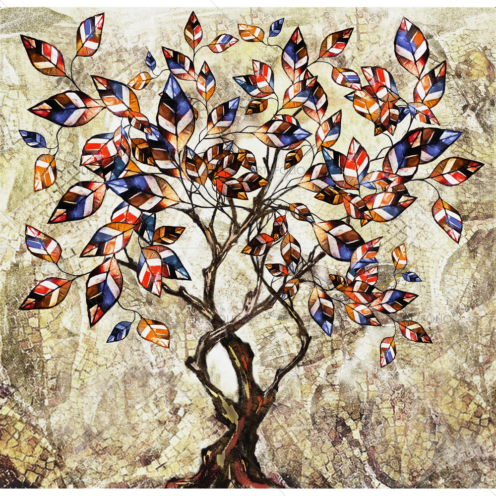 Modern Stylized Tree D1 — Abstract custom art by ArtzFolio