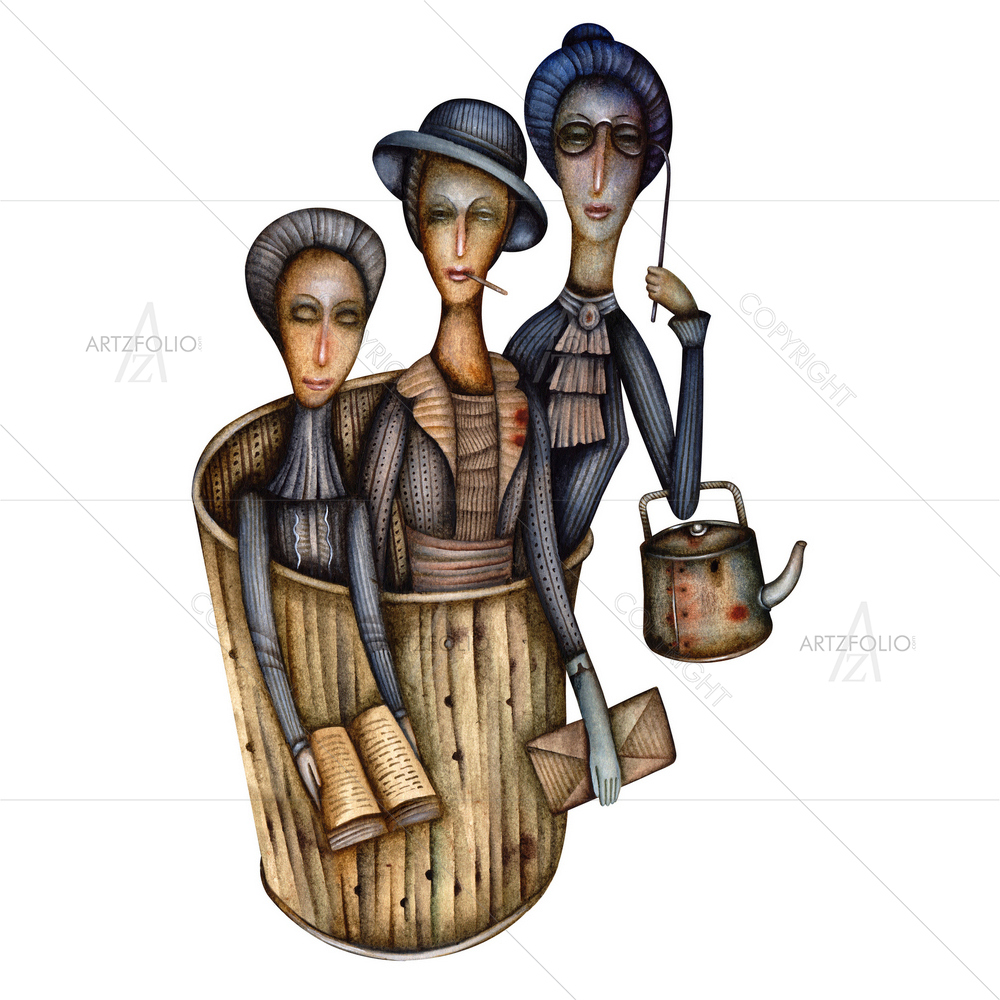 Three Sisters, Anton Pavlovich Chekhov — custom-size art design 5012040