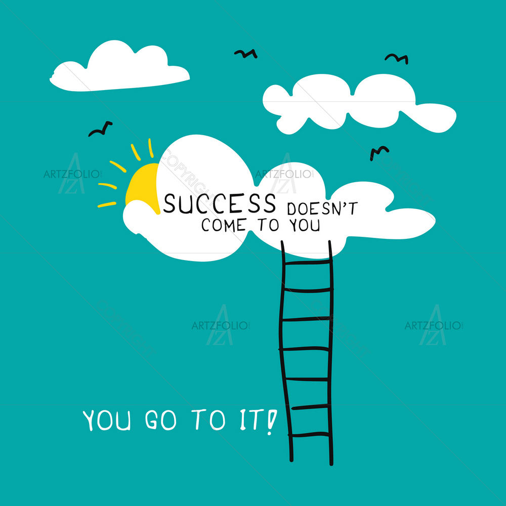 Success Inspirational Quote D3 — custom-size art design 5012052