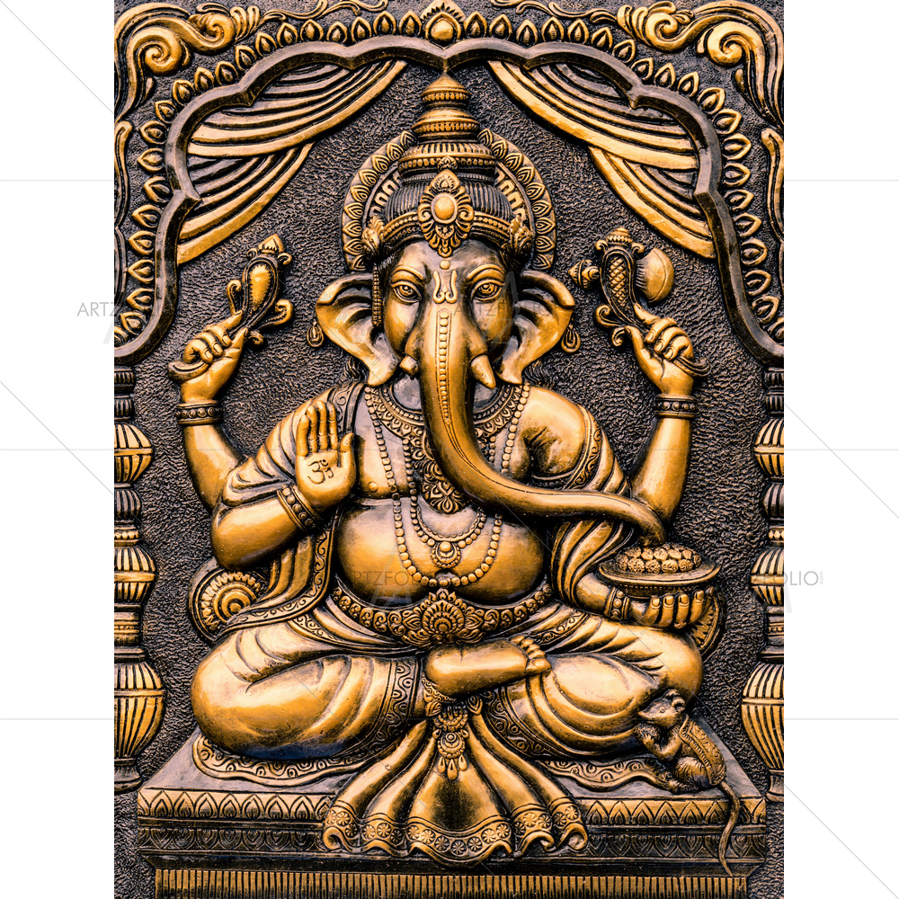 Hindu God Ganesha D24 — Devotional custom art by ArtzFolio