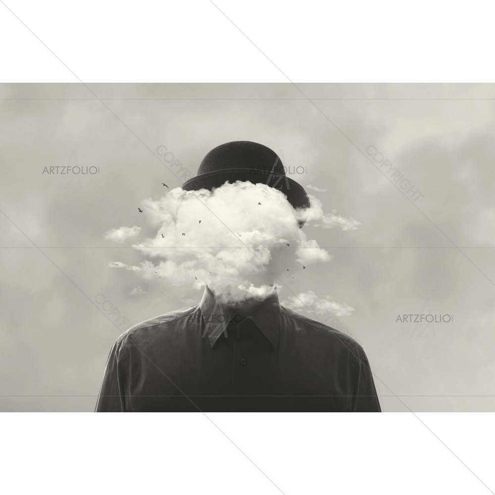 Man With Cloud over Head — custom-size art design 5012074