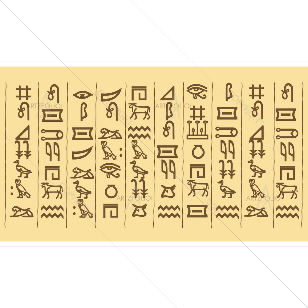 Ancient Egyptian Hieroglyphs — custom-size art design 5012099