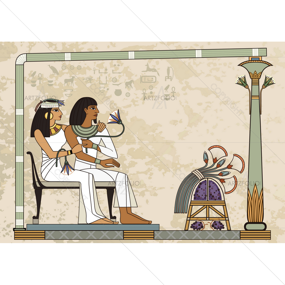 Egyptian Hieroglyph and Symbol D4 — custom-size art design 5012112