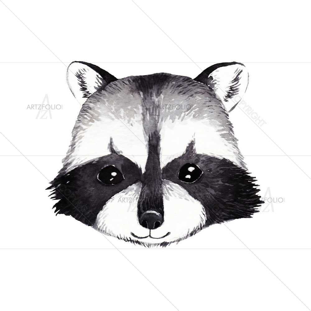 Portrait of Raccoon — custom-size art design 5012115