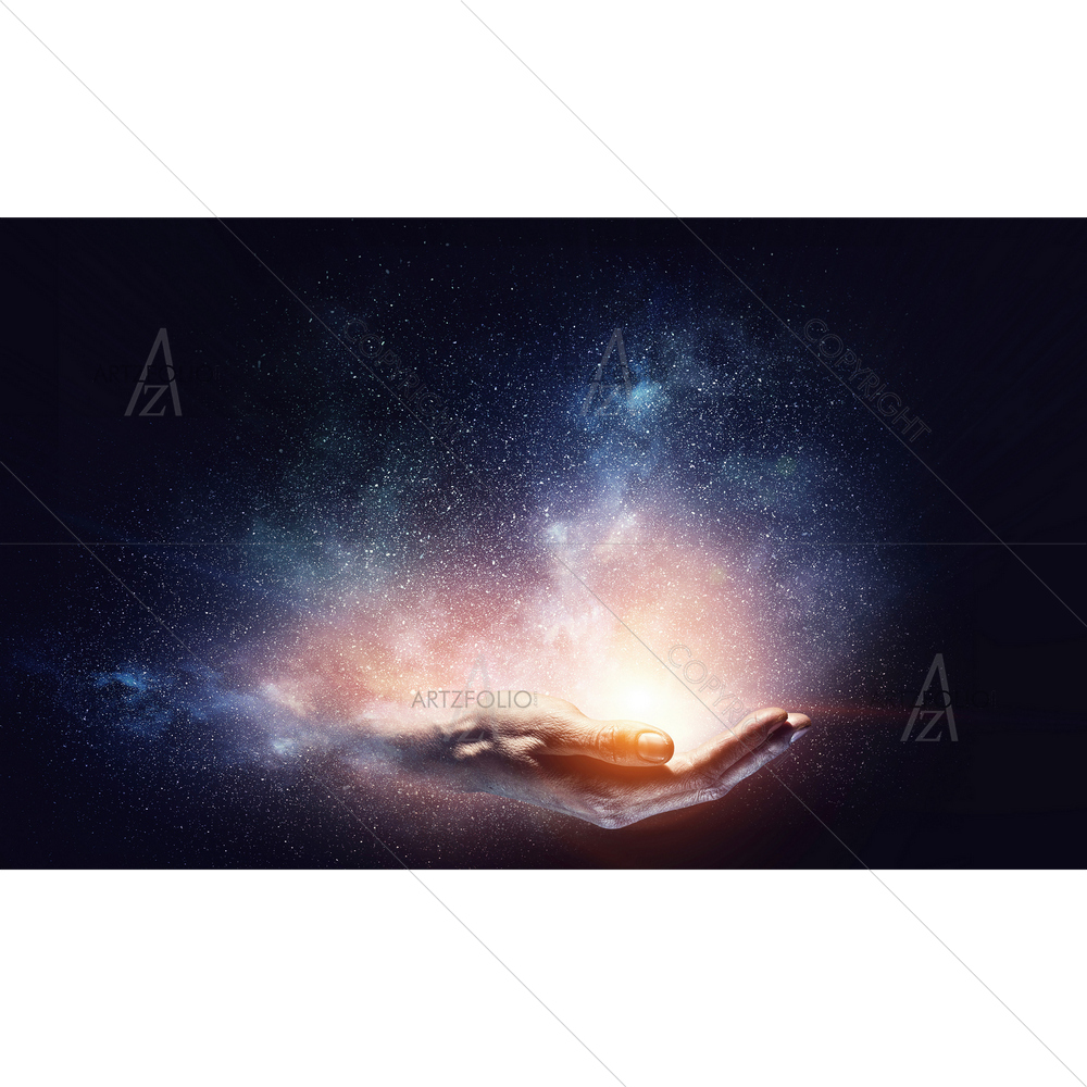 Magic Light in Palm — Space Magic custom art by ArtzFolio
