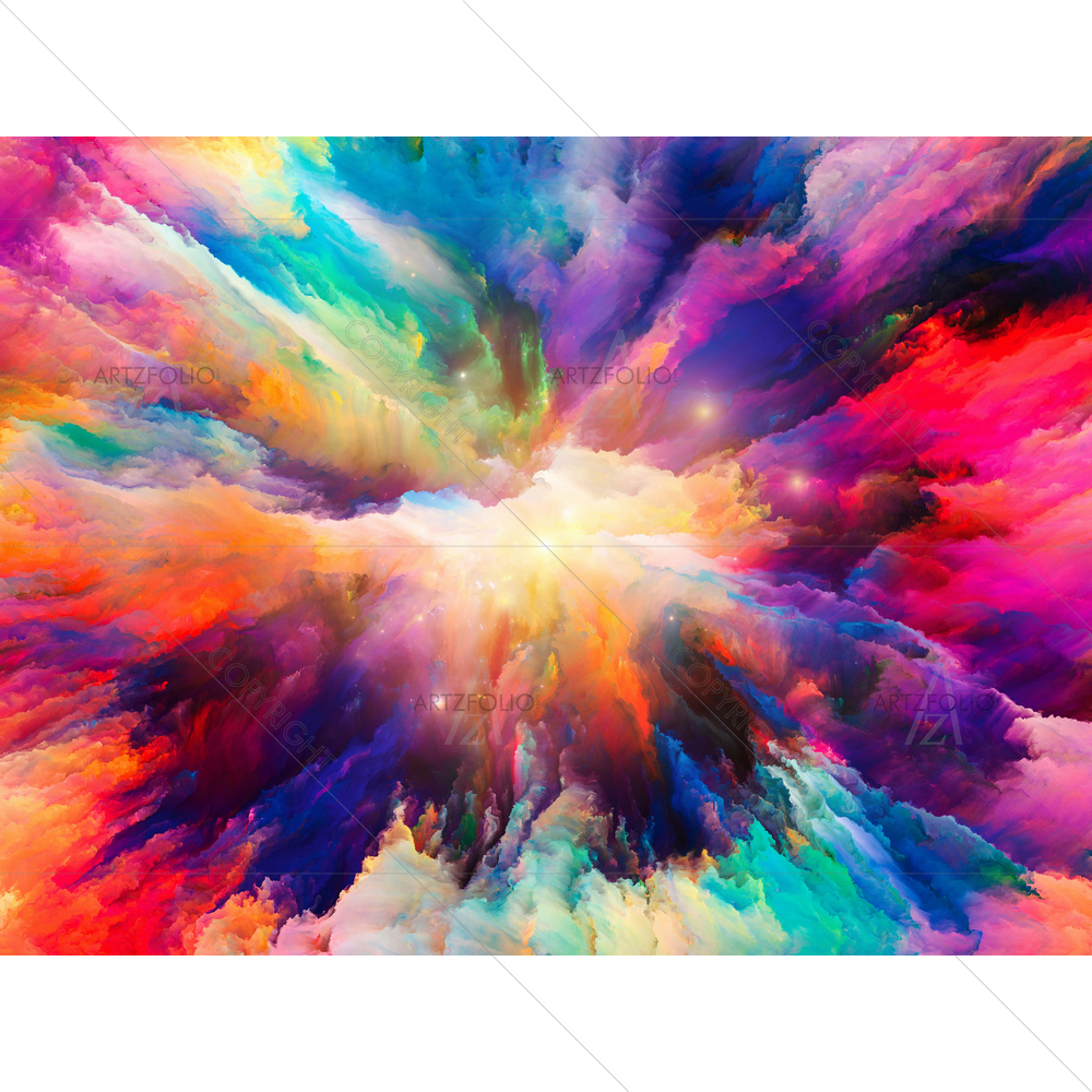 Abstract Fractal Color Explosion D6 — custom-size art design 5012126