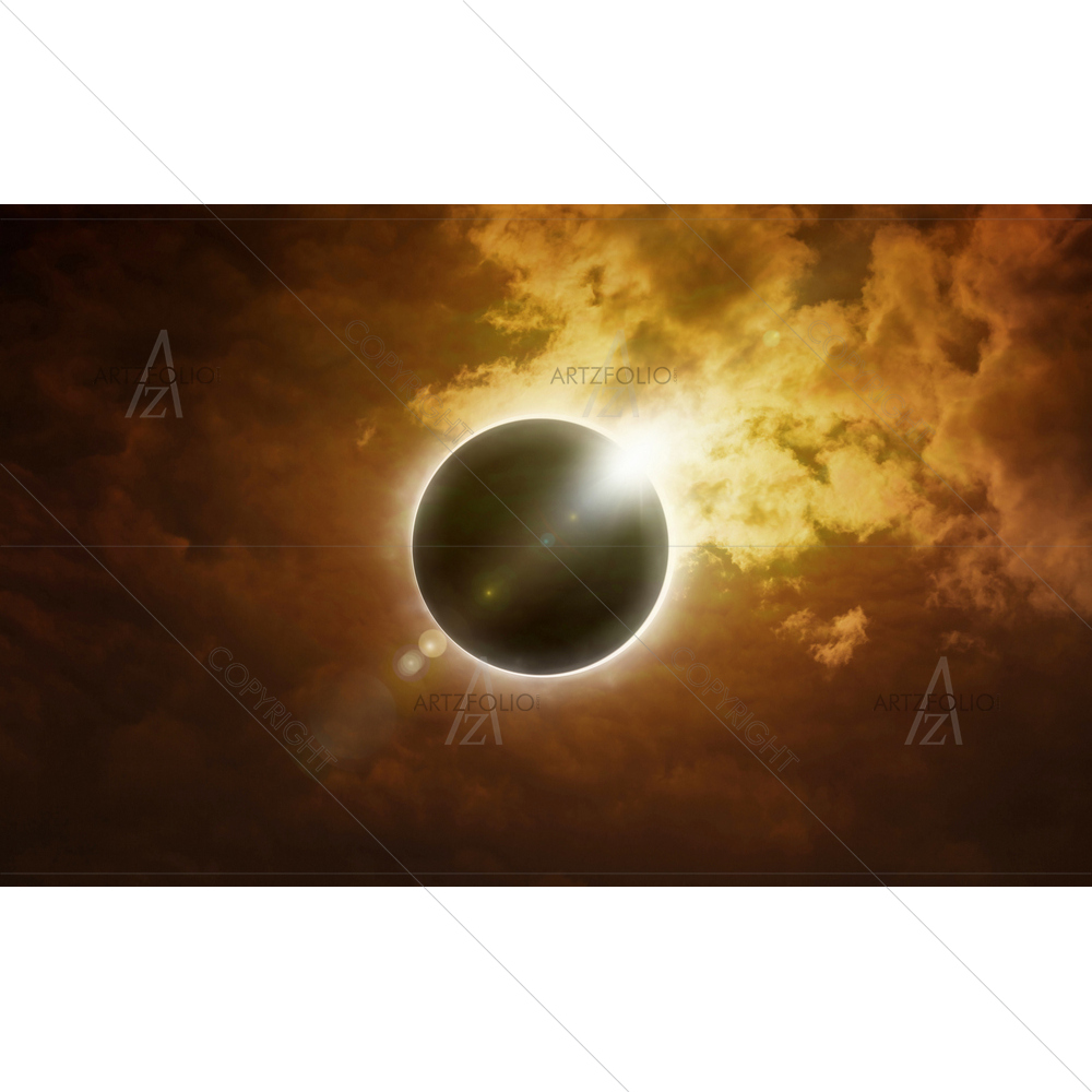 Total Solar Eclipse D2 — Astrology custom art by ArtzFolio